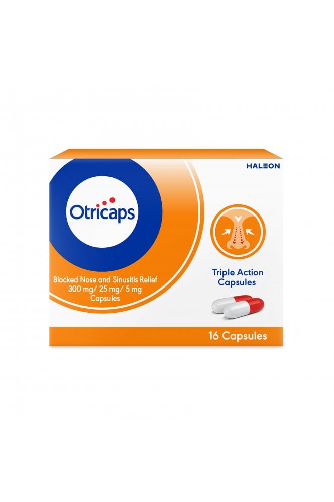 Otrivine Otricaps Capsules 25mg/300mg/5mg 16 Capsules
