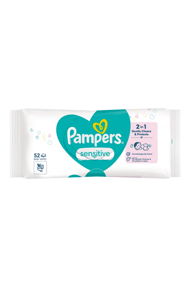 Pampers  Sensitive Baby Wipes 52 Pack