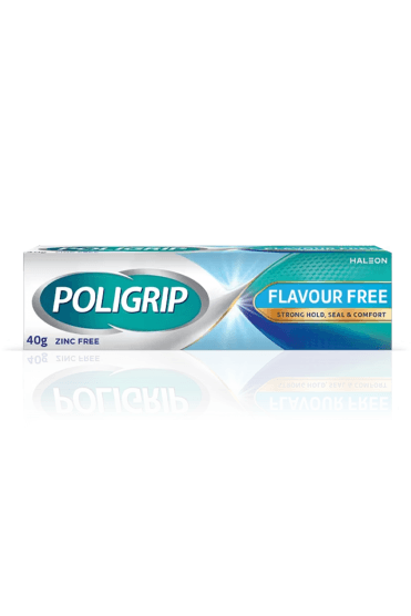 Poligrip Denture Fixative Cream Flavour Free 40g