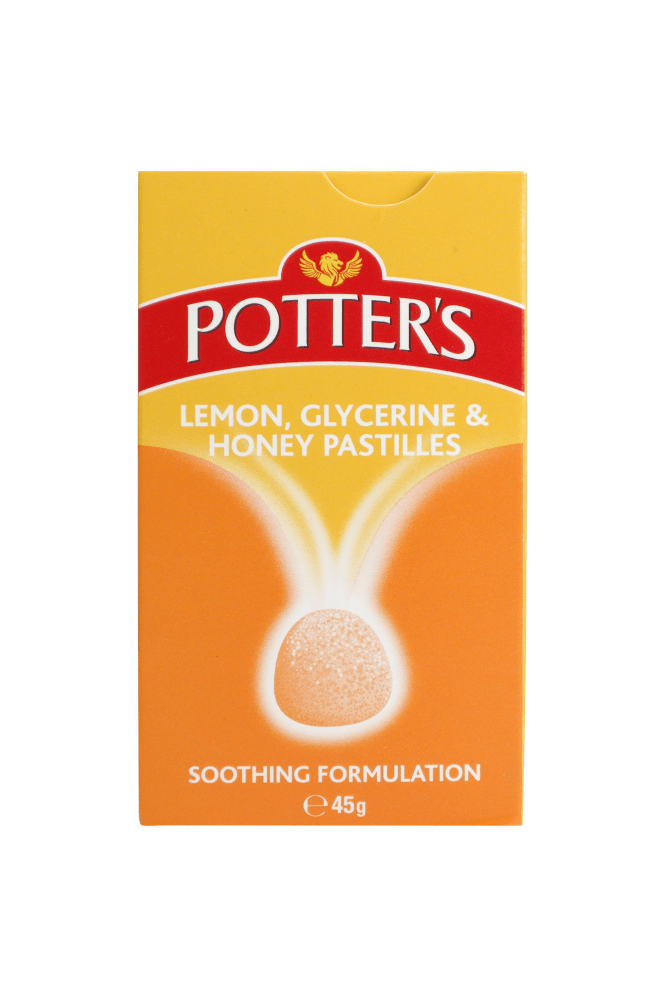Potters  Lemon, Glycerine & Honey Pastilles 45g