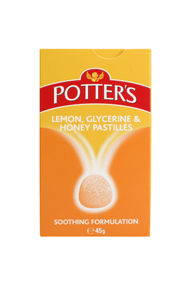 Potters Lemon, Glycerine & Honey Pastilles 45g