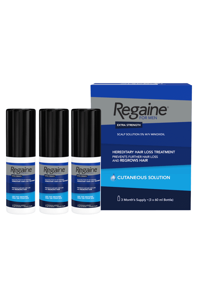 Regaine  For Men Extra Strength Scalp Solution 3x60ml