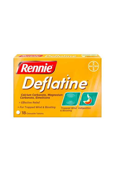 Rennie Deflatine Sugar Free Mint 18 Tablets