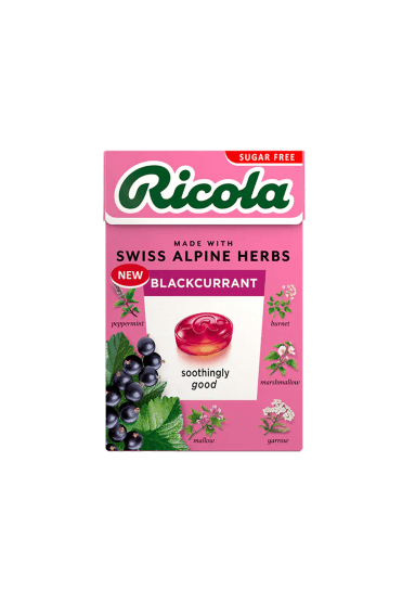 Ricola Swiss Herb Drops Blackcurrant 45g