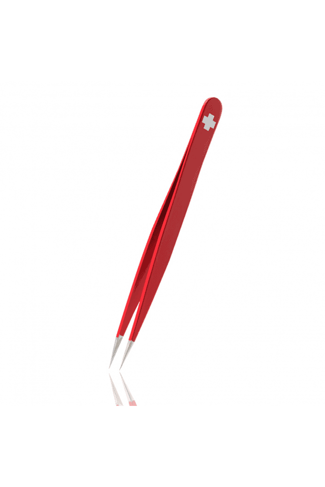 Rubis  Tweezers Pointed Elegance Red Swiss Cross 9.5cm 1K001