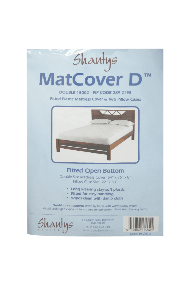 Shantys  Double Size Plastic Matress cover and two pillow cases