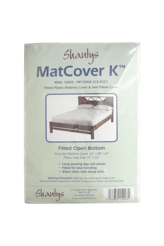 Shantys  King Size Plastic Matress cover and two pillow cases