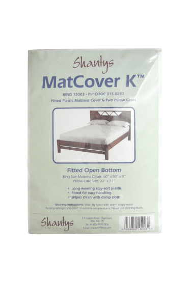 Shantys King Size Plastic Matress cover and two pillow cases
