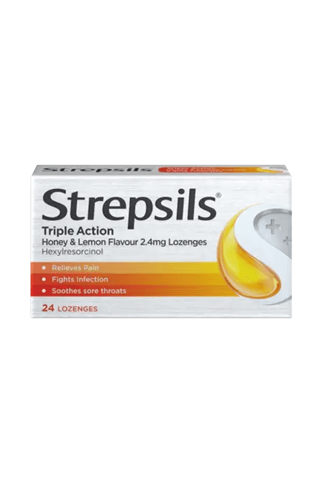 Strepsils  Throat Pain Honey And Lemon 24 pack