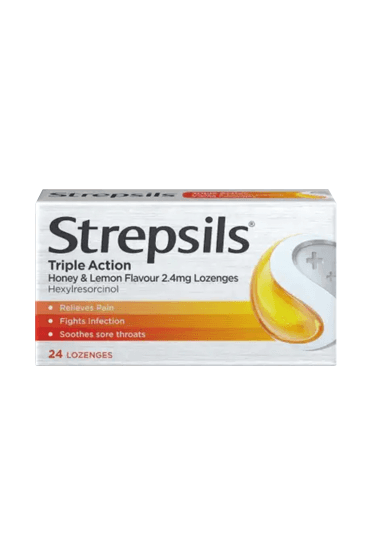 Strepsils Throat Pain Honey And Lemon 24 pack