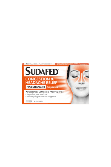 Sudafed Congestion and Headache Relief Capsules - 16 Capsules