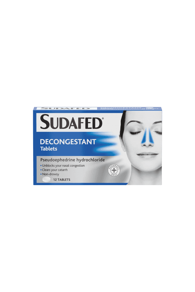 Sudafed  Decongestant 12 Tablets