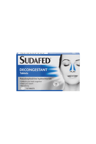 Sudafed Decongestant 12 Tablets