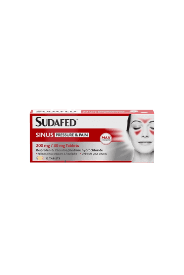 Sudafed Sinus Pressure & Pain Tablets 12 Tablets