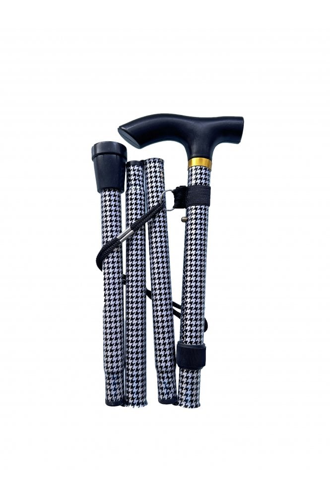 Sure  H&B FOLDING WALKING STICK DOGTOOTH