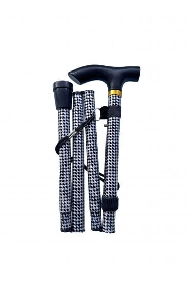 Sure H&B FOLDING WALKING STICK DOGTOOTH