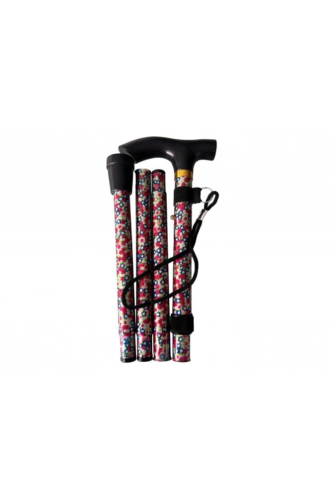 Sure  H&B FOLDING WALKING STICK FLORAL B