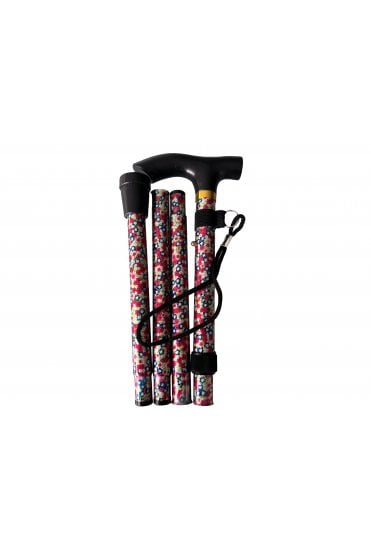 Sure H&B FOLDING WALKING STICK FLORAL B