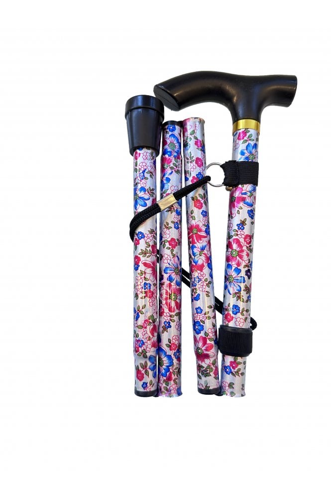 Sure  H&B FOLDING WALKING STICK FLORAL C