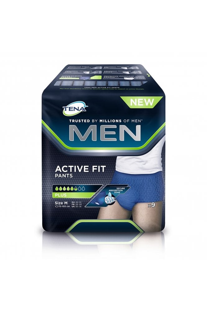 Tena  Men Active Fit Pants Medium Plus 9 Pack