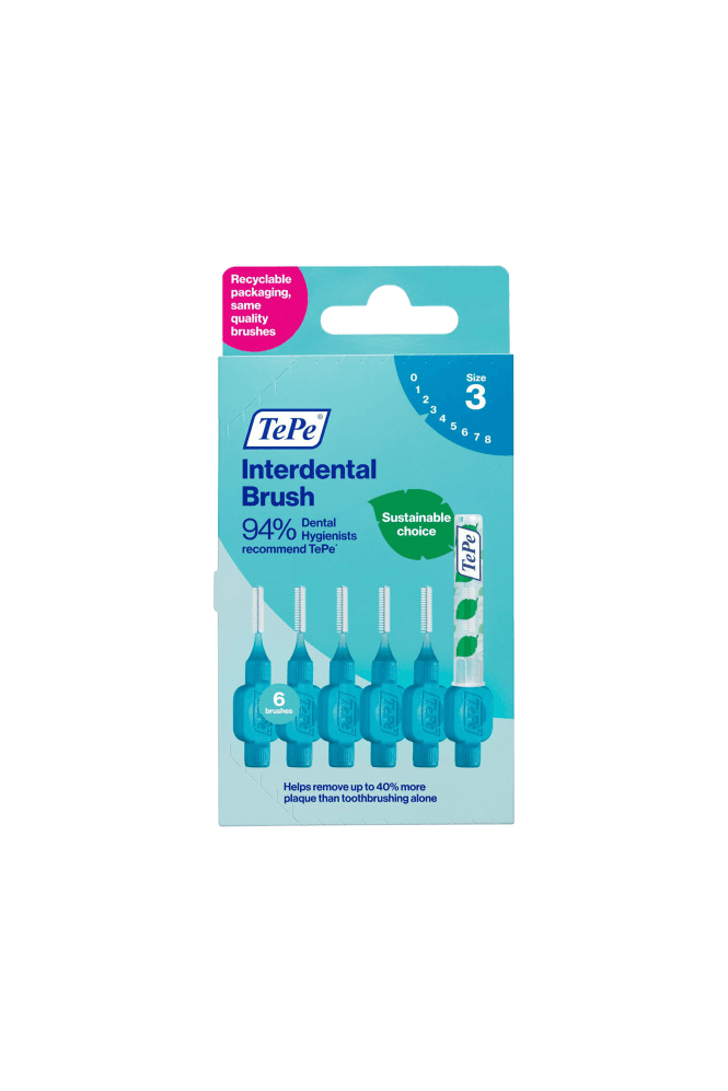 Tepe  Interdental Brushes Blue (Size 3 0.6mm) 6 Pack