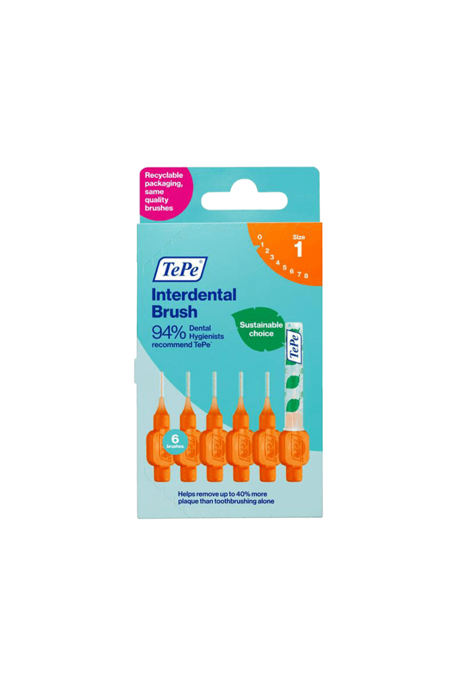 Tepe  Interdental Brushes Orange (Size 1 0.45mm) 6 Pack