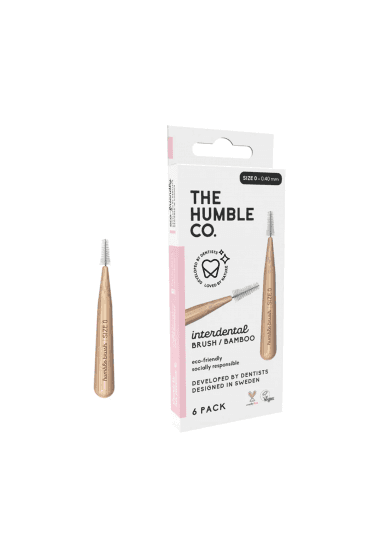 Interdental Bamboo Brush 0.4mm (Size 0) 6pack