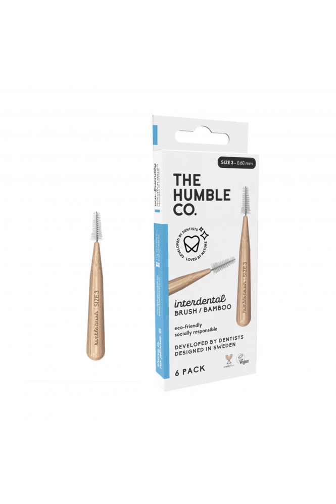 The Humble Co. Interdental Bamboo Brush 0.6mm (Size 3) 6pack