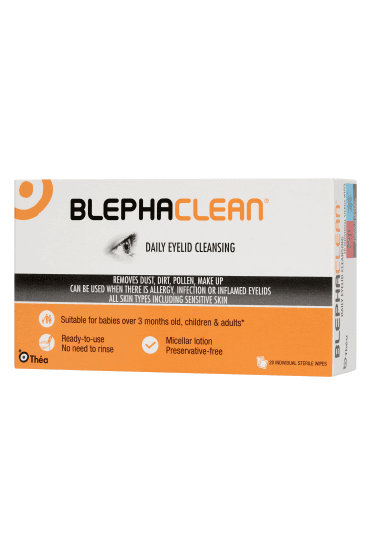 Blephaclean Daily Eyelid Cleansing 20 Wipes