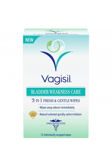 VAGISIL bladder weakness care 2in1 fresh & gentle wipes 12