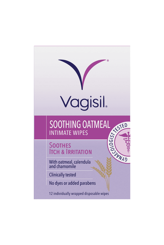 Vagisil  Soothing Oatmeal Intimate Wipes - Pack of 12 Sachets