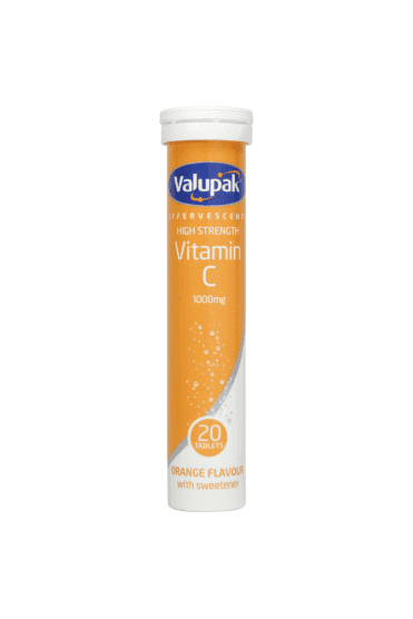 Valupak Effervescent Vitamin C 1000mg Tablets 20