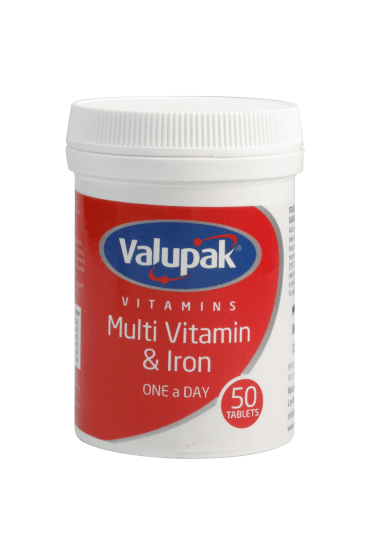 Valupak Multi-Vitamins & Iron - 50 Tablets