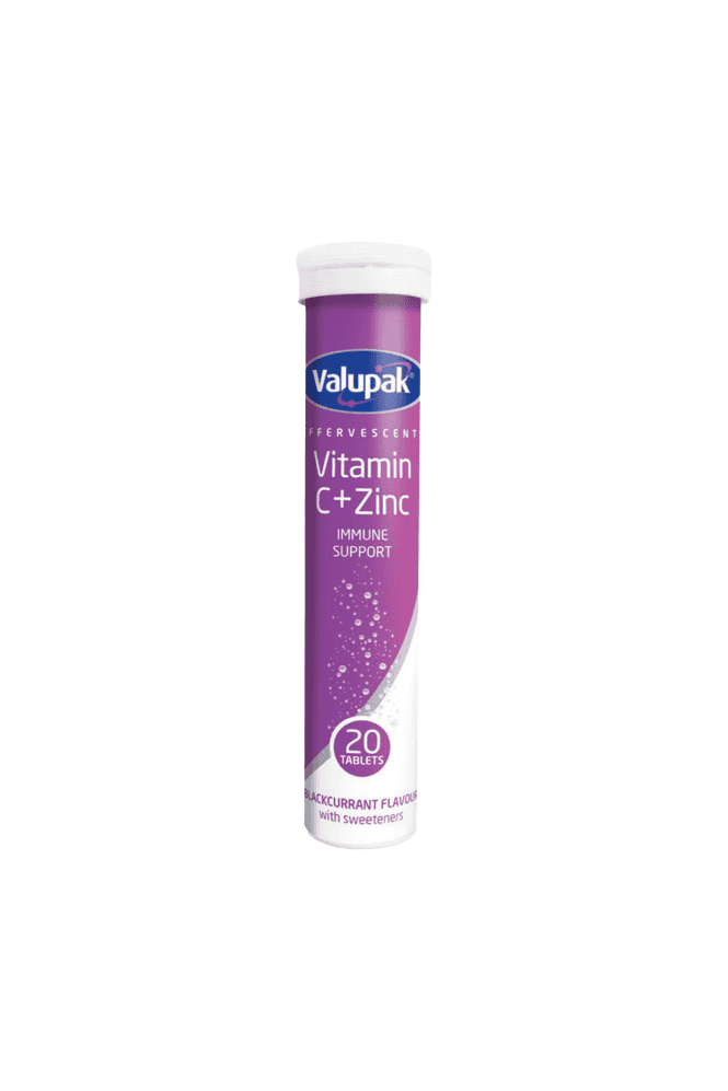 Valupak  Vitamin C + Zinc Immune Support Effervescent Tablets 20's