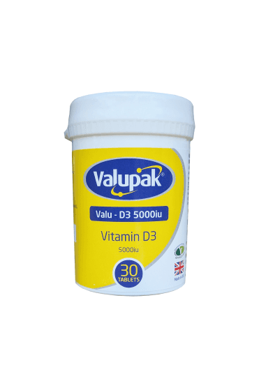 Valupak Vitamin D3 5000iu Tablets 30's