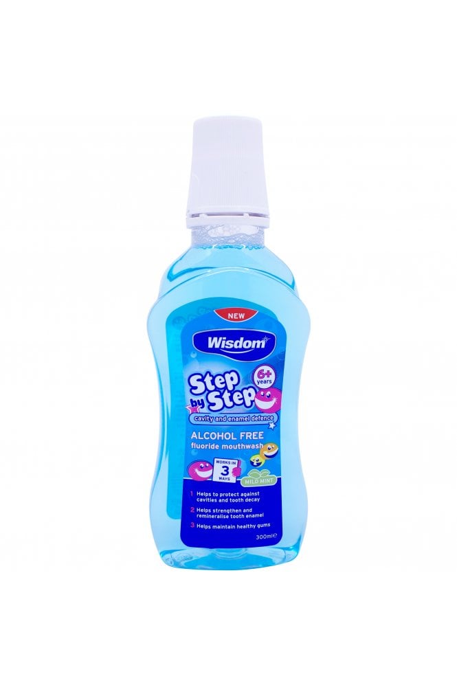 Wisdom  Mouthwash Step By Step Alcohol Free 6+ Years 300ml