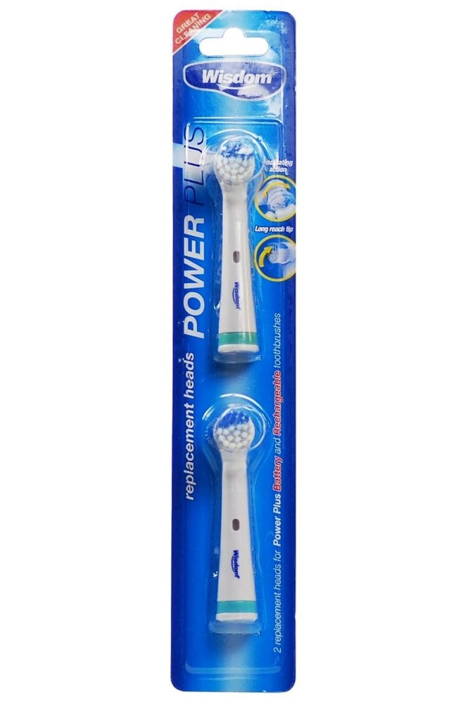 Wisdom  toothbrushes power plus replacement heads 2